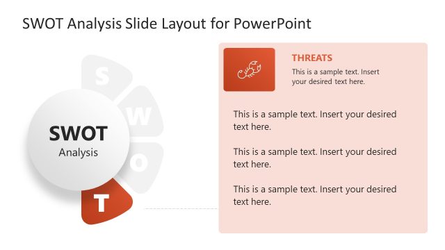 Threats SpotLight Slide -PowerPoint Template for SWOT Analysis