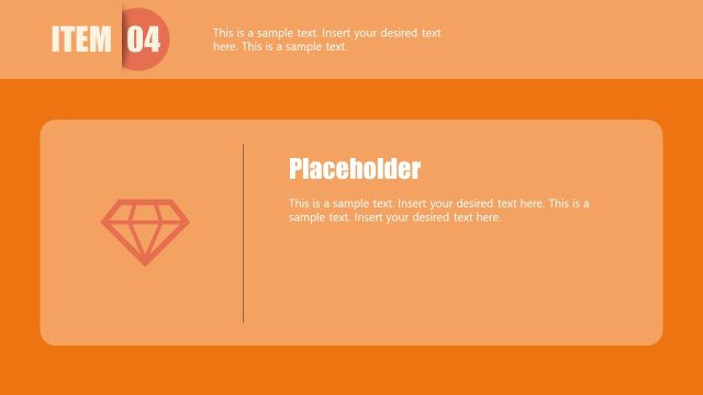 Item 4 PPT Slide – 5 Items Talking Points Presentation Template