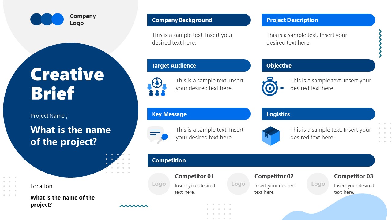 One pager Creative Brief PowerPoint Template