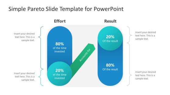Customizable Simple Pareto Slide PowerPoint Template   
