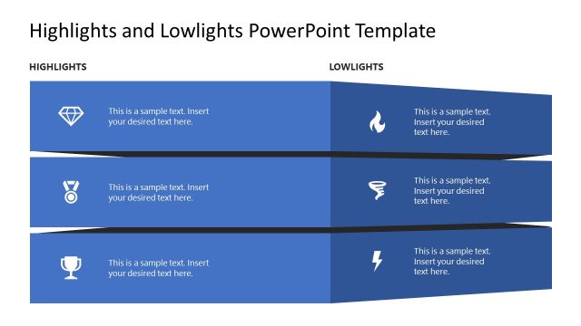 Editable Highlights and Lowlights PPT Template