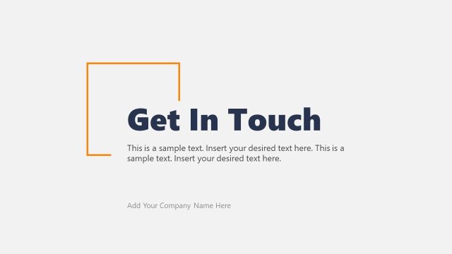 Get in Touch Slide – Formal Template