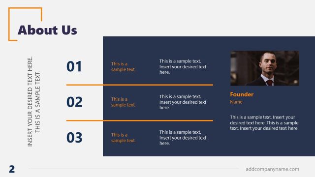 About Us Slide – Formal PPT Template