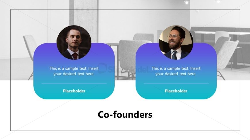 Co-founders Presentation Slide PowerPoint Template 