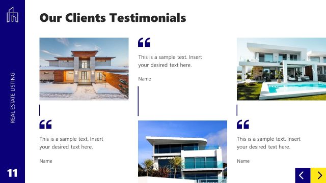 Slide for Client Testimonials Slide – Real Estate Listing Template