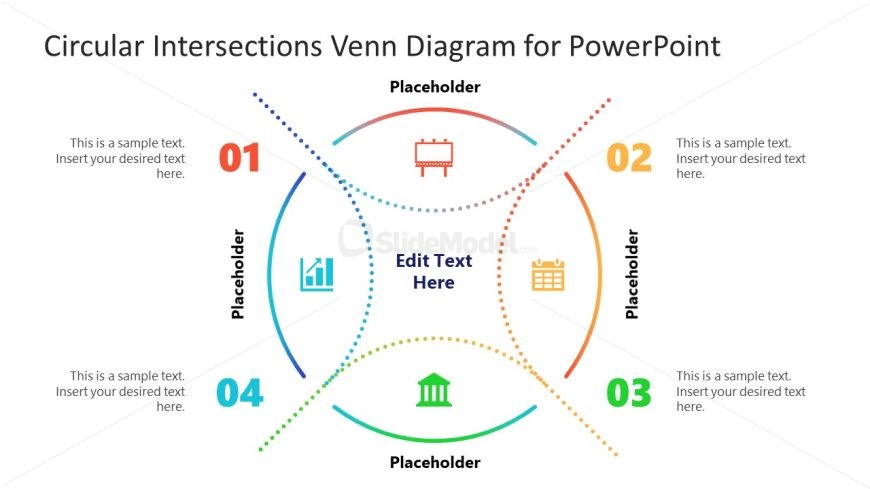 Customizable Venn Diagram Slide Template for PowerPoint