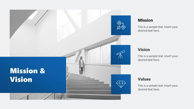 Business Overview PPT Template – Mission & Vision Slide