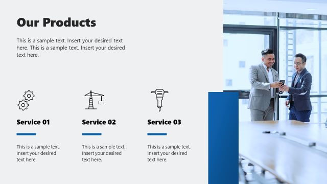 Our Products Slide – Business Overview PPT Template