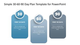 Simple 30-60-90 Plan Template for PowerPoint