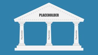 PPT 3-Step Greek Pillar Editable Diagram for Presentation