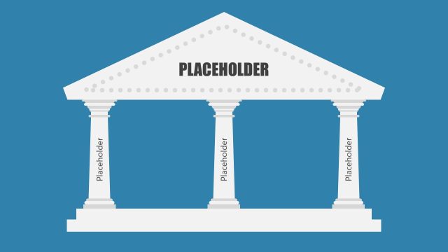 3-Step Pillar Diagram PowerPoint Template