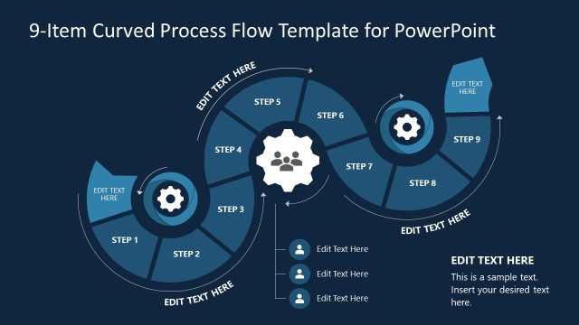Editable 9-Item Diagram Slide for PPT Presentation