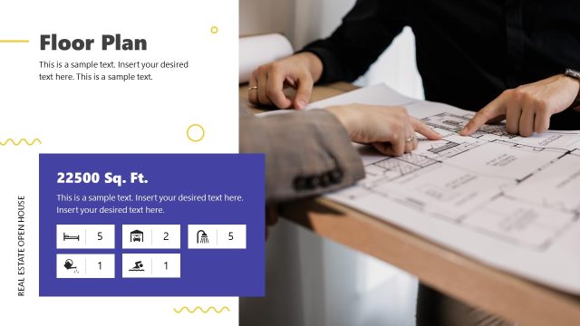 Real Estate Template Slide for Floor Plan