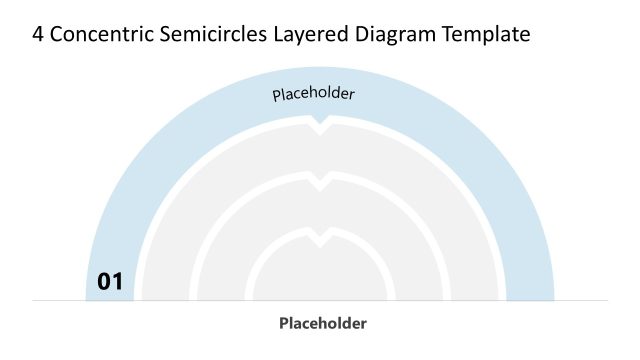 4 Concentric Semicircles Layered PowerPoint Slide