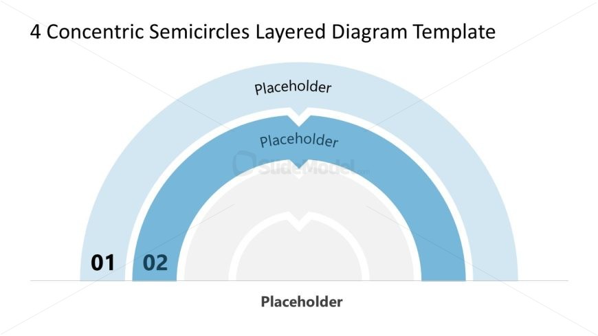 Customizable 4 Concentric Semicircles Diagram Template 