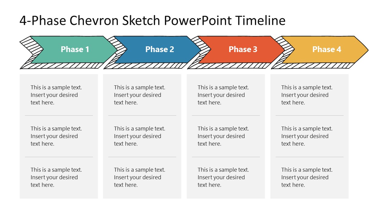 PPT Template for Chevron Sketch Presentation