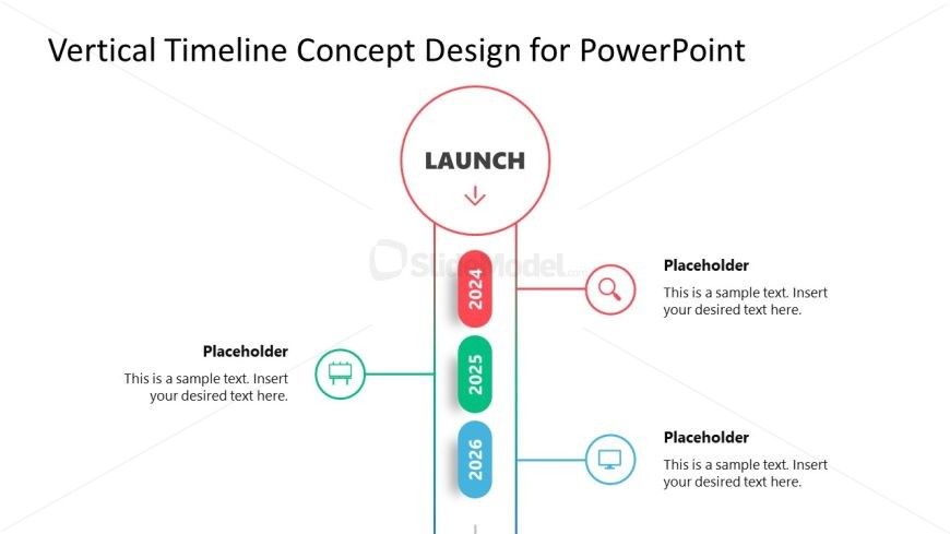 Vertical Timeline Concept Design Slide
