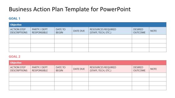 Business Action Plan Template for PowerPoint