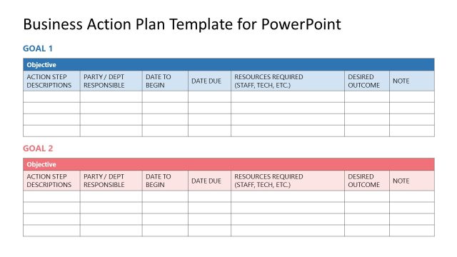 Business Action Plan Template for PowerPoint