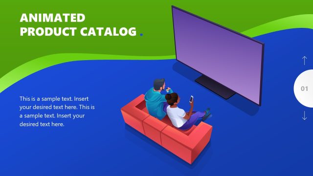 Animated Product Catalog PowerPoint Slide