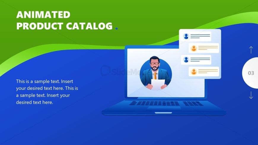 Animated Product Catalog PPT Slide Template 