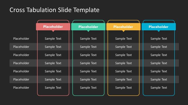 Cross Tabulation Presentation Template with Dark Background
