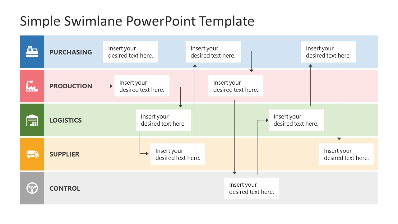 Simple Swimlane Template for PowerPoint 