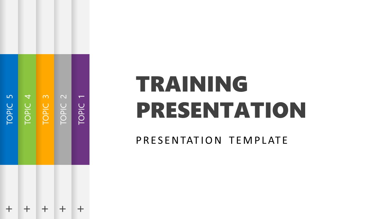 PowerPoint Template for 5-Topic Training Presentation