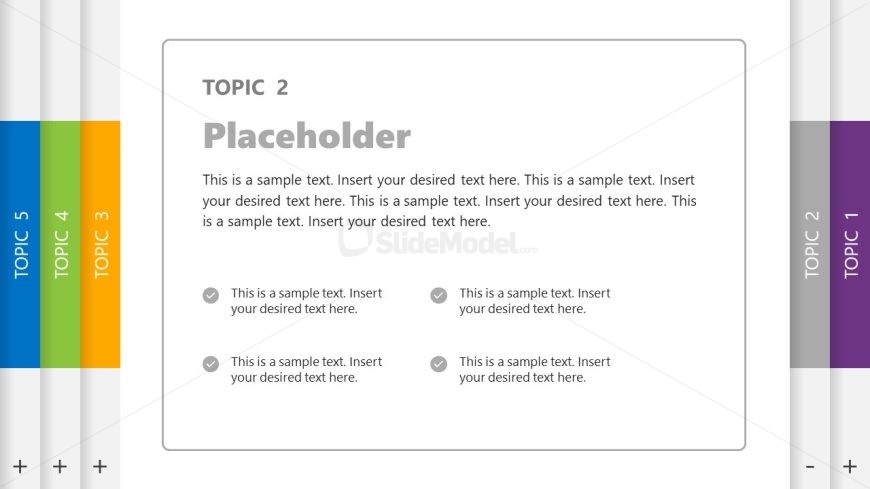 Editable PowerPoint Template for 5-Topic Training
