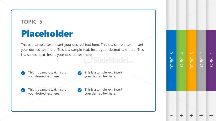 Editable 5-Topic Training Template - SlideModel
