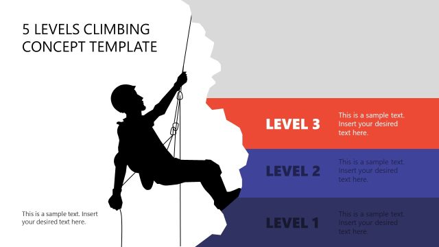 5 Levels Climbing Concept PPT Presentation Template