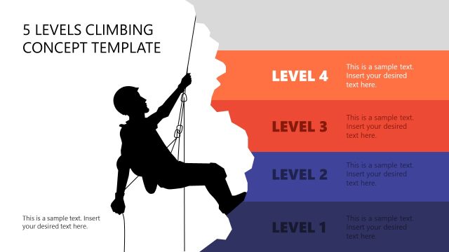 5 Levels Climbing Concept PPT Template