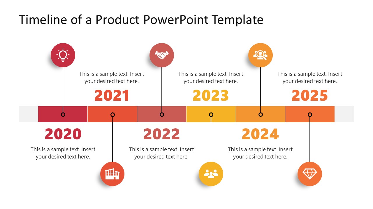 PPT Template for Timeline of a Product