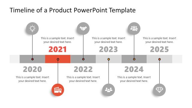 Customizable Timeline of a Product PPT Template