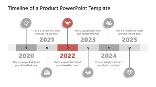 Editable Timeline of a Product Slide 