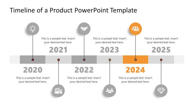 Timeline of a Product Template for PPT Presentation