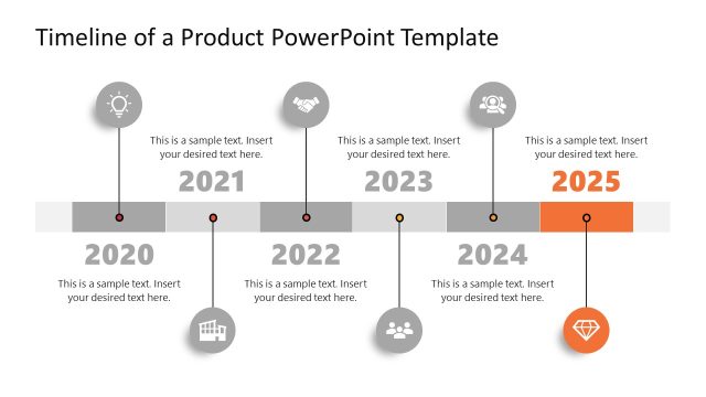 Timeline of a Product Template Slide