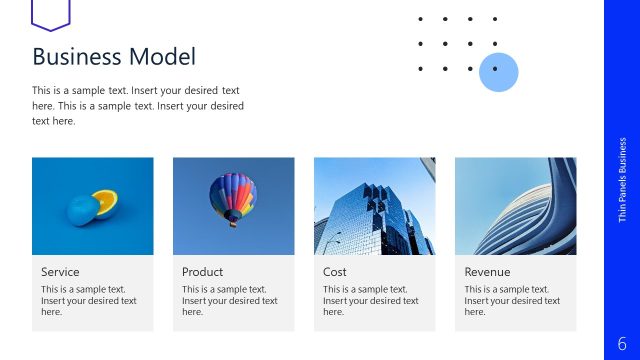 Business Model Slide – Thin Panels Business PPT Template