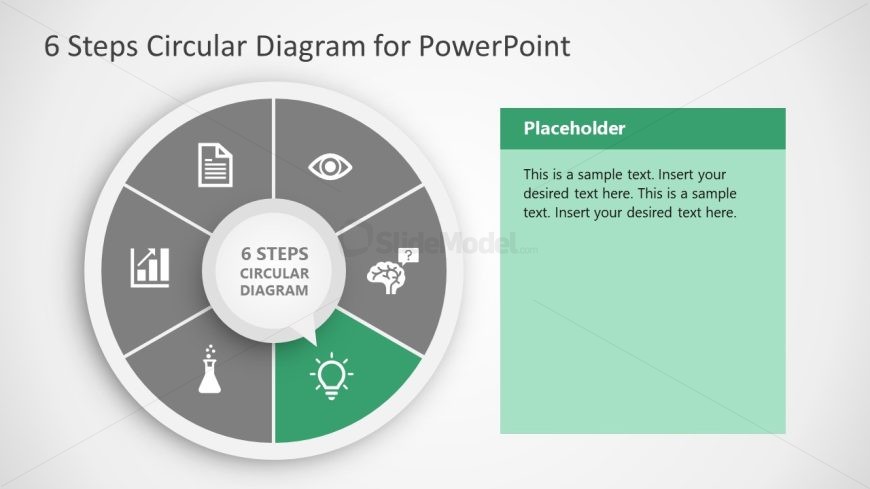 Template for 6-Step Circular Diagram Presentation