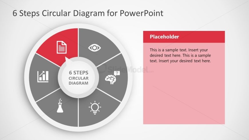 6-Step Circular Diagram PPT Slide  