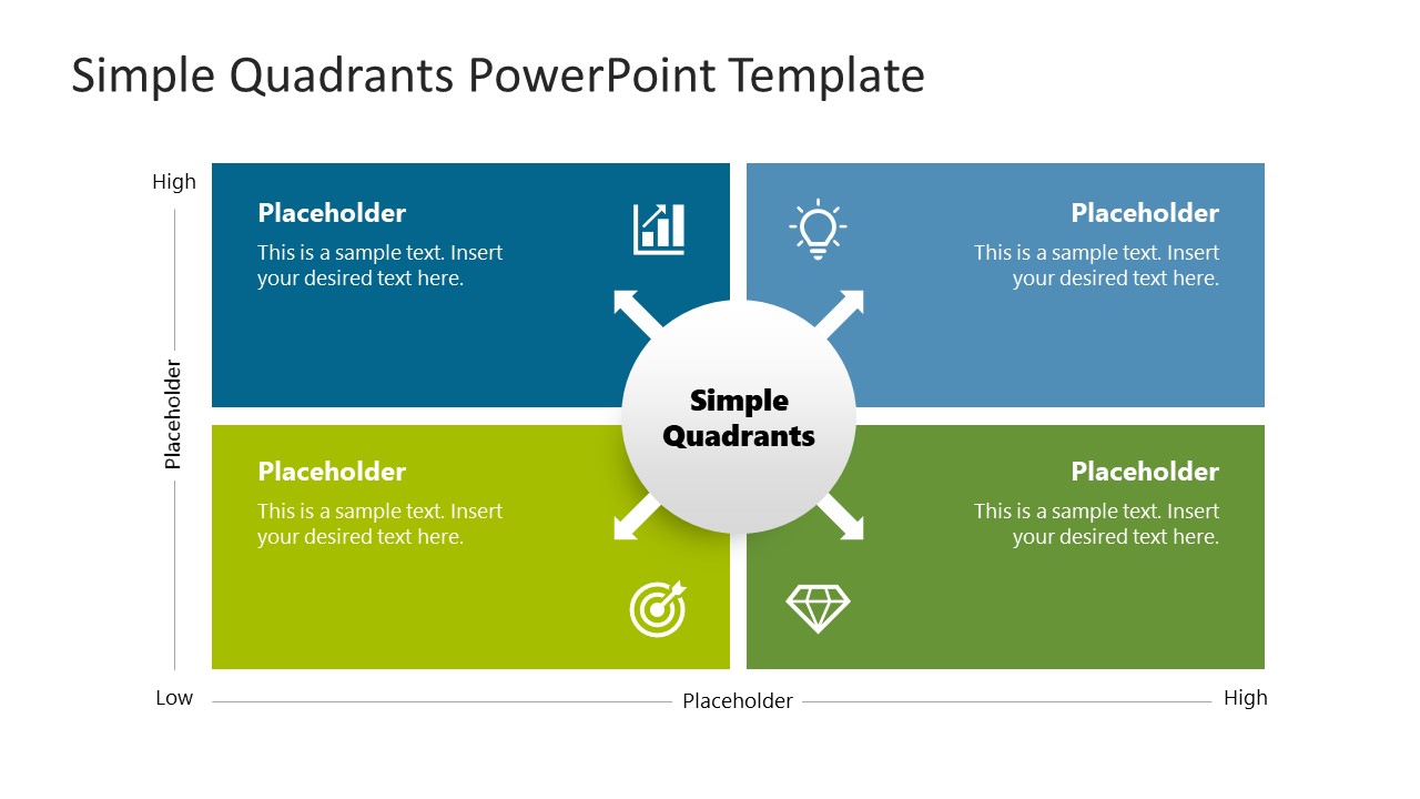 PPT Template for Simple Quadrants Presentation