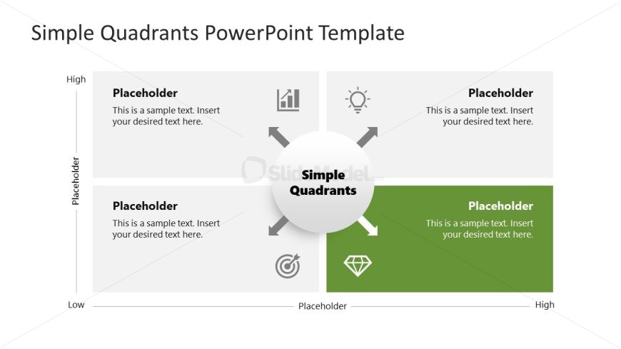 Simple Quadrants PowerPoint Slide 