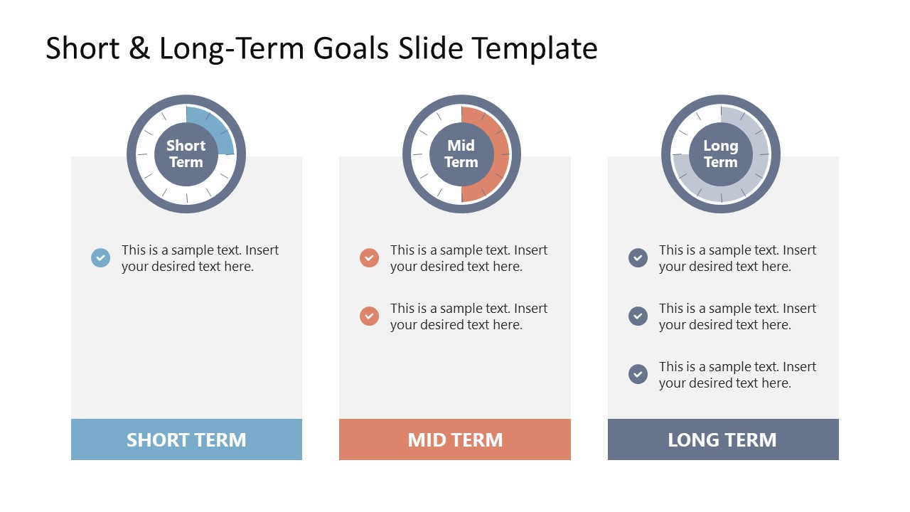 Short & Long Term Goals PowerPoint Slide 