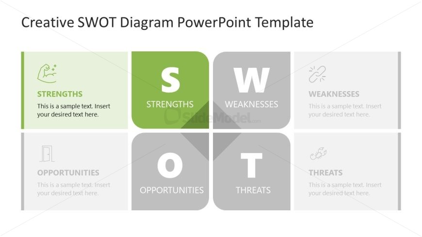 PowerPoint Template for SWOT Diagram Presentation