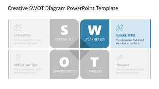 Creative SWOT Diagram PowerPoint Template