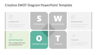 Creative SWOT Diagram PowerPoint Template