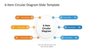 Customizable 6-Item Circular Labels Diagram Template for PowerPoint 