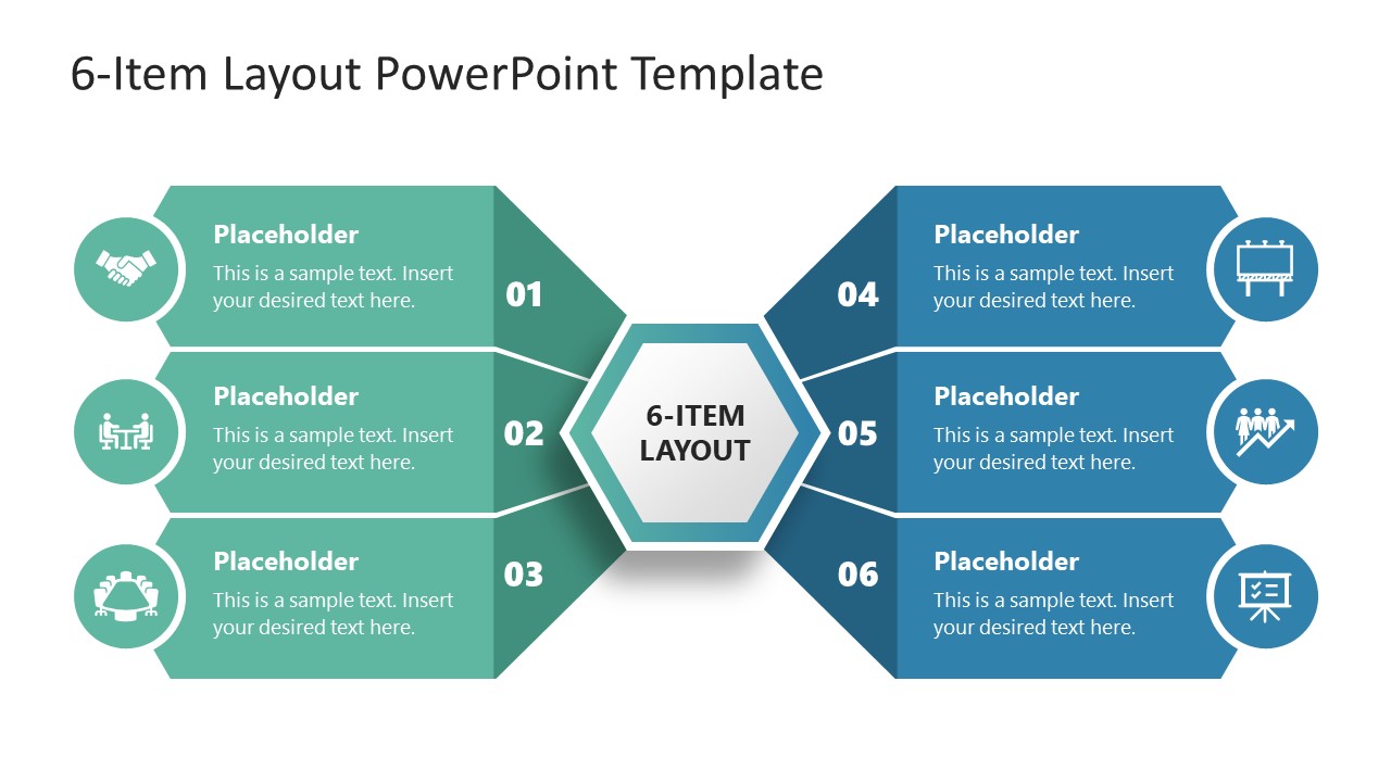 6-Item Layout PPT Template