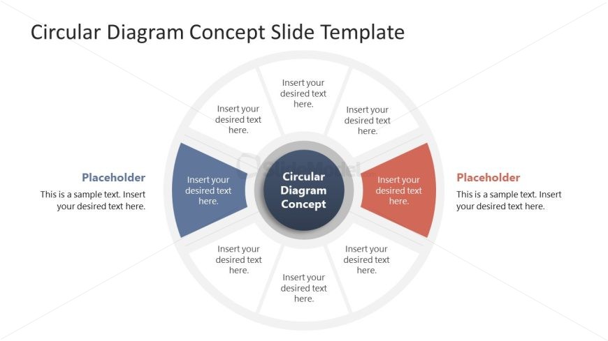 8 Item Circular Diagram for PPT Presentation