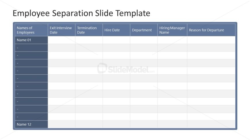 Editable Employee Separation PPT Slide 